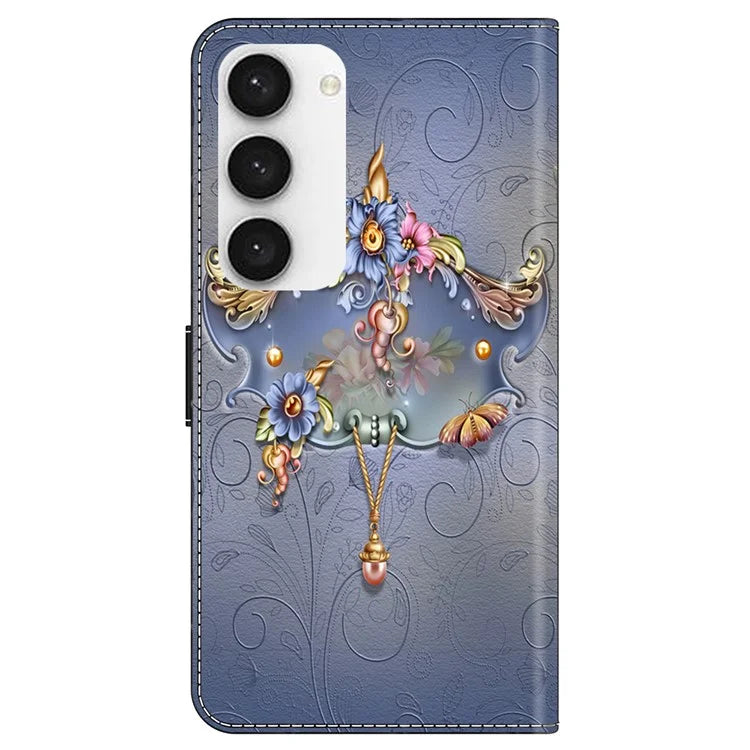 For Samsung Galaxy S23 Wallet Phone Case Pattern Printing Leather Cover Mobile Accessories Wholesale