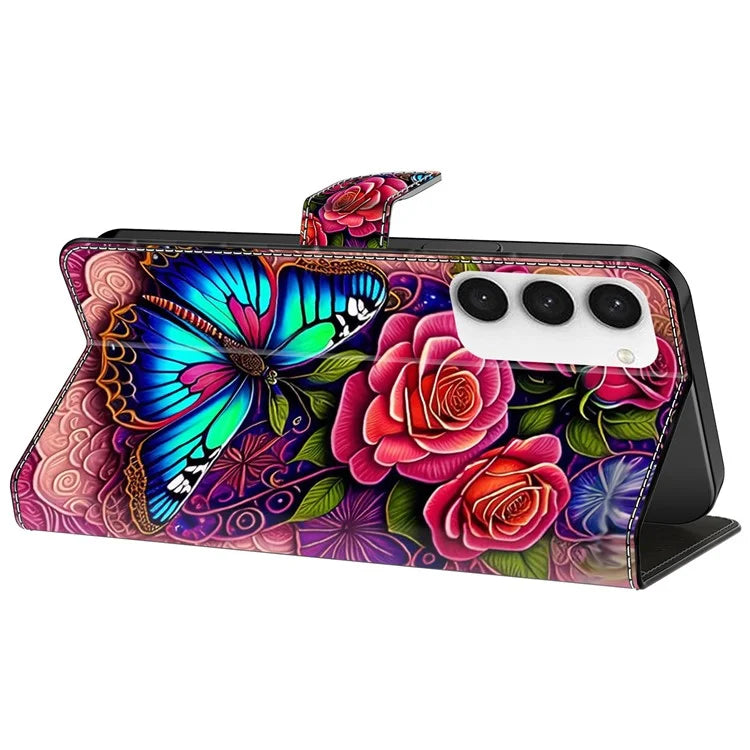 For Samsung Galaxy S23 Wallet Phone Case Pattern Printing Leather Cover Mobile Accessories Wholesale