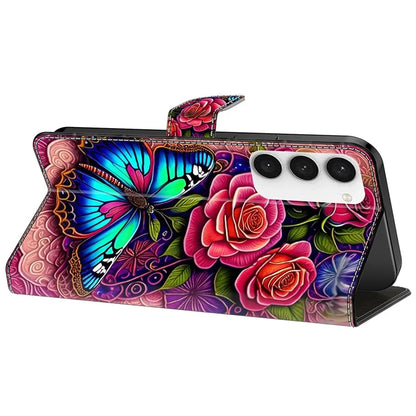 For Samsung Galaxy S23 Wallet Phone Case Pattern Printing Leather Cover Mobile Accessories Wholesale