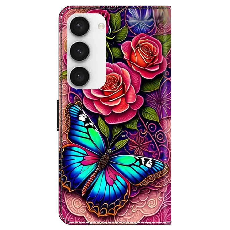 For Samsung Galaxy S23 Wallet Phone Case Pattern Printing Leather Cover Mobile Accessories Wholesale