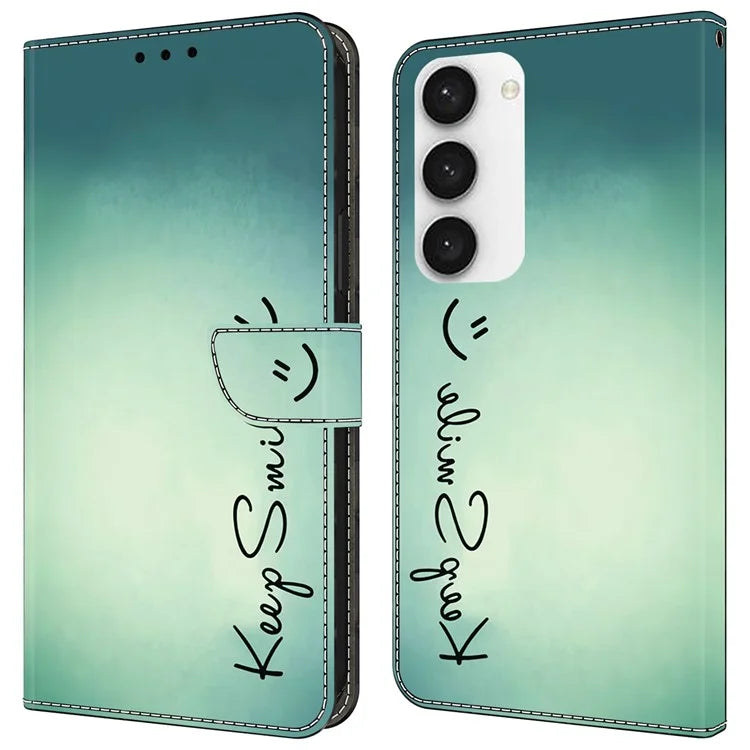 For Samsung Galaxy S23 Wallet Phone Case Pattern Printing Leather Cover Mobile Accessories Wholesale