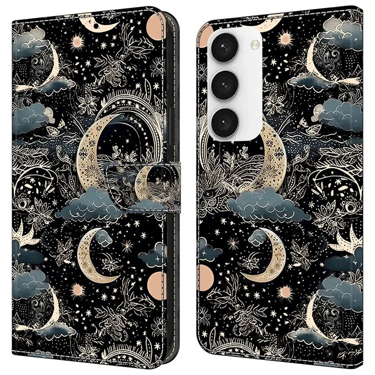 For Samsung Galaxy S23 Wallet Phone Case Pattern Printing Leather Cover Mobile Accessories Wholesale