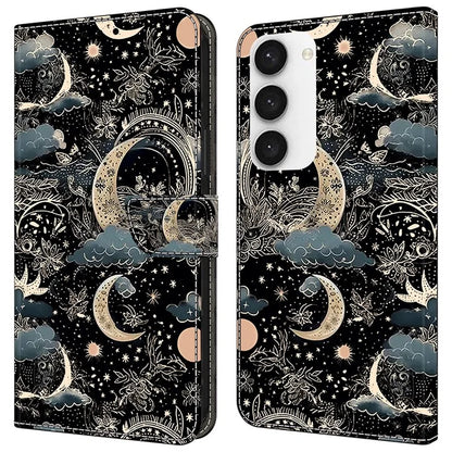 For Samsung Galaxy S23 Wallet Phone Case Pattern Printing Leather Cover Mobile Accessories Wholesale