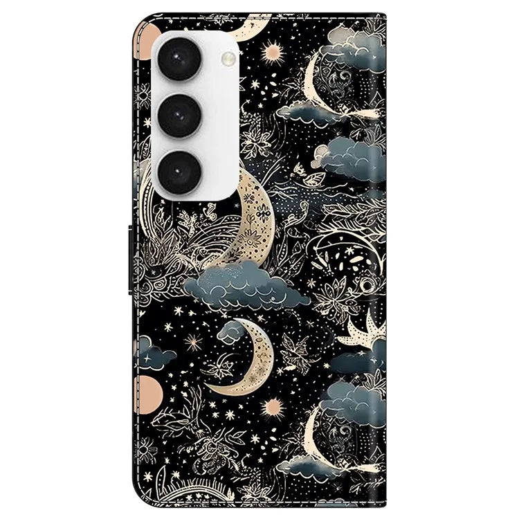 For Samsung Galaxy S23 Wallet Phone Case Pattern Printing Leather Cover Mobile Accessories Wholesale