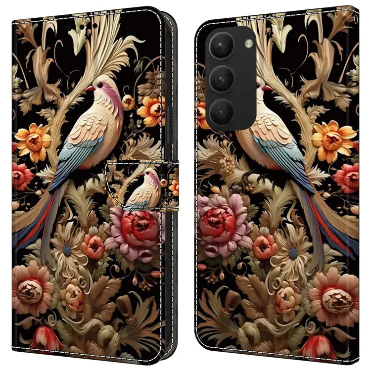 For Samsung Galaxy S23+ Case PU Leather Wallet Flip Cover with Standing Function