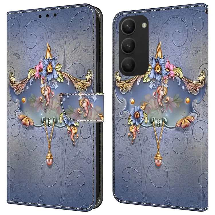 For Samsung Galaxy S23+ Case PU Leather Wallet Flip Cover with Standing Function