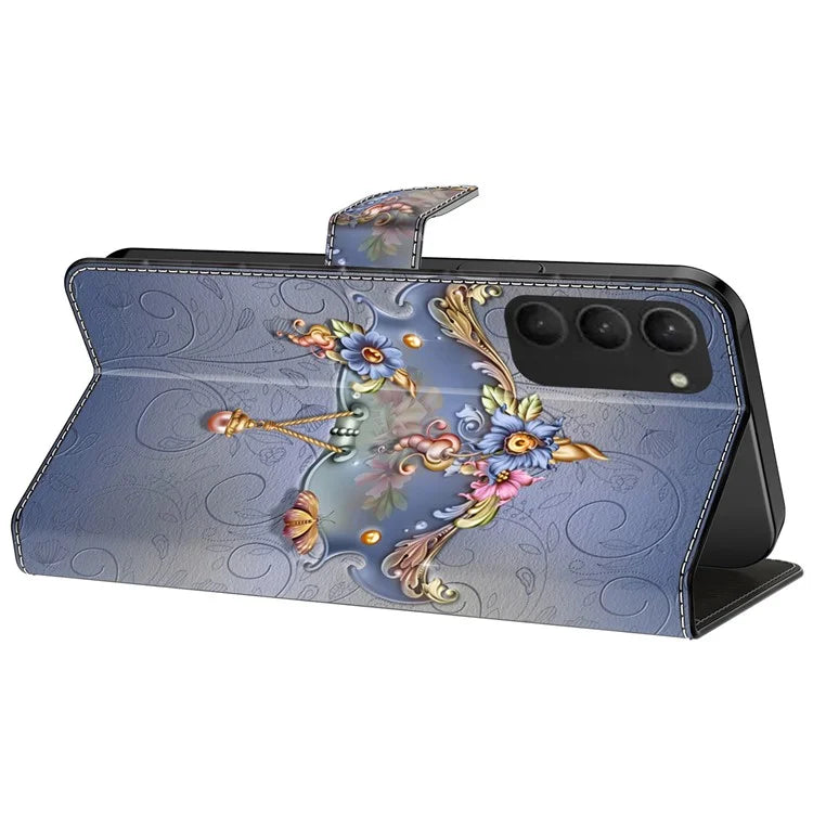 For Samsung Galaxy S23+ Case PU Leather Wallet Flip Cover with Standing Function