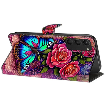 For Samsung Galaxy S23+ Case PU Leather Wallet Flip Cover with Standing Function