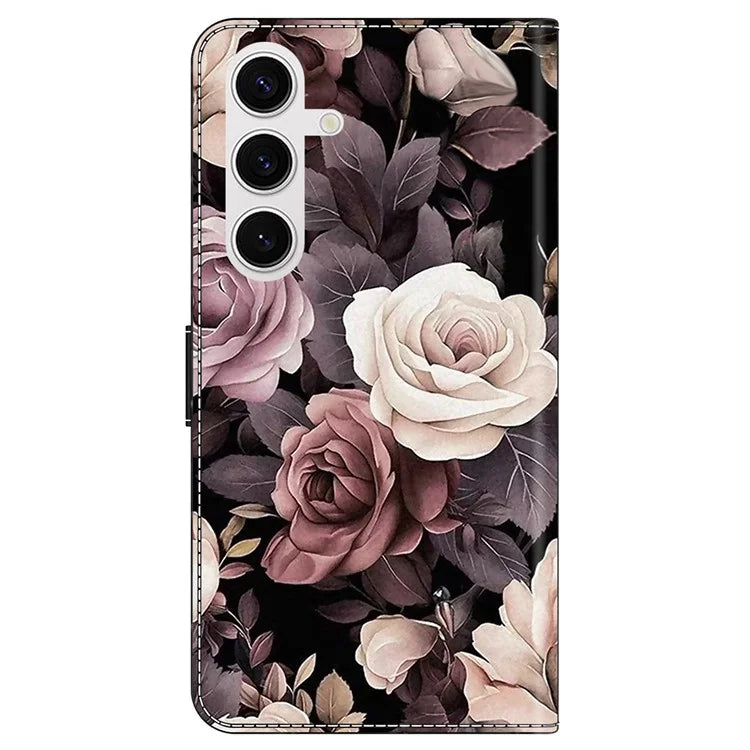 For Samsung Galaxy S24 Magnetic Case Pattern Print Wallet Phone Cover