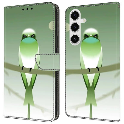 For Samsung Galaxy S24 Magnetic Case Pattern Print Wallet Phone Cover