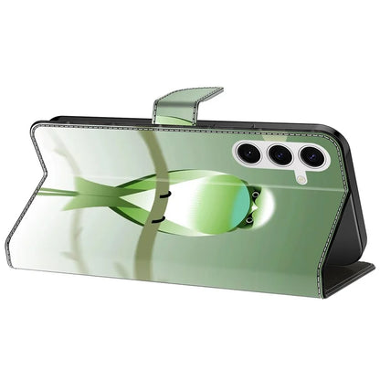 For Samsung Galaxy S24 Magnetic Case Pattern Print Wallet Phone Cover