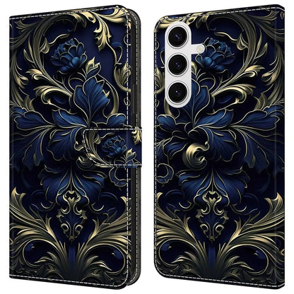For Samsung Galaxy S24 Magnetic Case Pattern Print Wallet Phone Cover