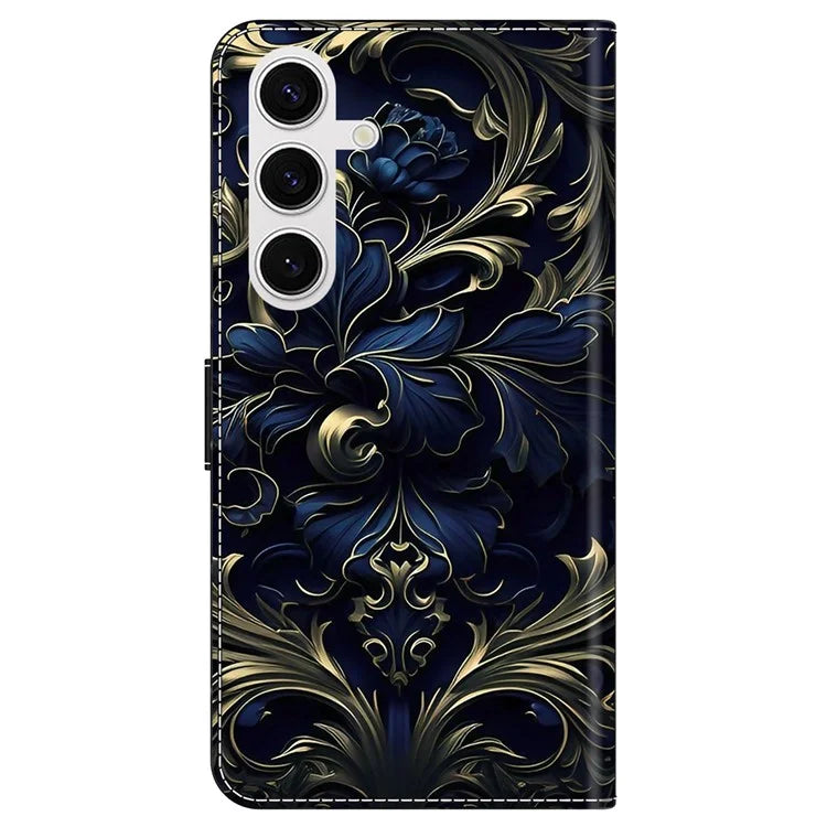For Samsung Galaxy S24 Magnetic Case Pattern Print Wallet Phone Cover