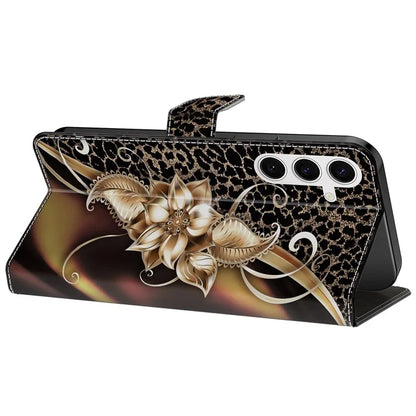 For Samsung Galaxy S24 Magnetic Case Pattern Print Wallet Phone Cover