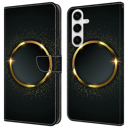 For Samsung Galaxy S24 Magnetic Case Pattern Print Wallet Phone Cover