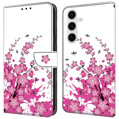 For Samsung Galaxy S24 Magnetic Case Pattern Print Wallet Phone Cover