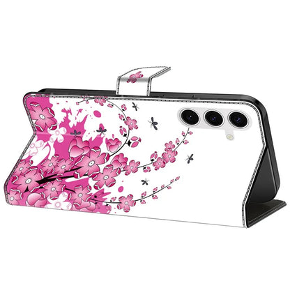 For Samsung Galaxy S24 Magnetic Case Pattern Print Wallet Phone Cover