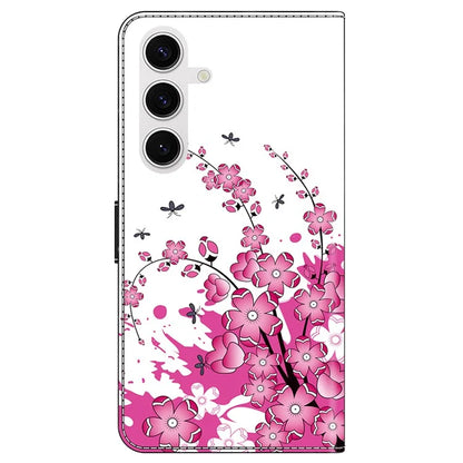For Samsung Galaxy S24 Magnetic Case Pattern Print Wallet Phone Cover