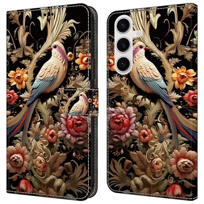 For Samsung Galaxy S24 Magnetic Case Pattern Print Wallet Phone Cover