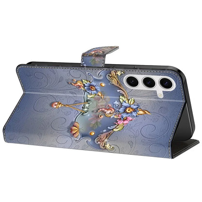 For Samsung Galaxy S24 Magnetic Case Pattern Print Wallet Phone Cover