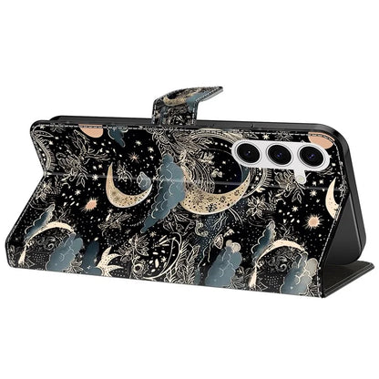 For Samsung Galaxy S24 Magnetic Case Pattern Print Wallet Phone Cover