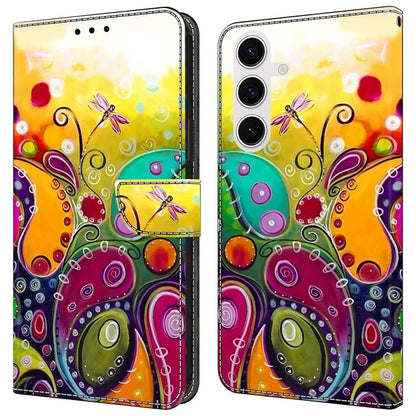 For Samsung Galaxy S24 Magnetic Case Pattern Print Wallet Phone Cover