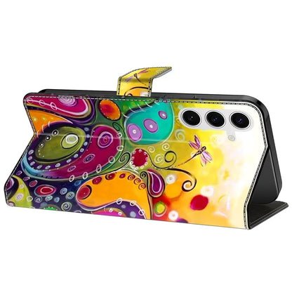 For Samsung Galaxy S24 Magnetic Case Pattern Print Wallet Phone Cover