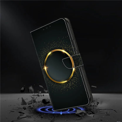 For Samsung Galaxy A24 4G (162.1 x 77.6 x 8.3mm) Case Pattern Print Leather Wallet Phone Cover