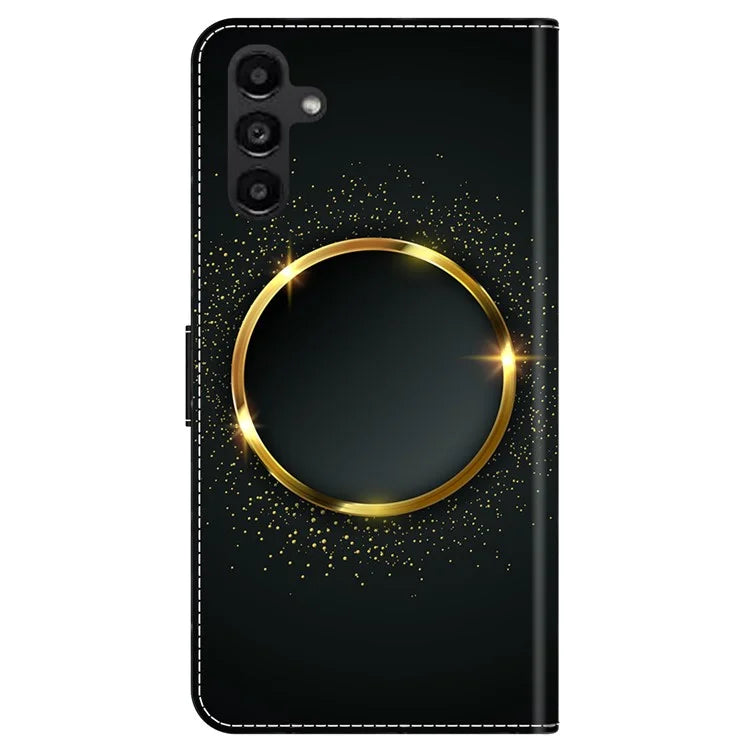 For Samsung Galaxy A24 4G (162.1 x 77.6 x 8.3mm) Case Pattern Print Leather Wallet Phone Cover