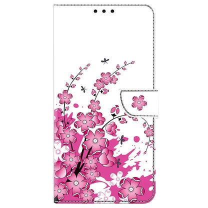 For Samsung Galaxy A24 4G (162.1 x 77.6 x 8.3mm) Case Pattern Print Leather Wallet Phone Cover