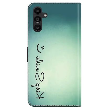 For Samsung Galaxy A24 4G (162.1 x 77.6 x 8.3mm) Case Pattern Print Leather Wallet Phone Cover