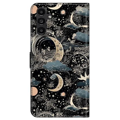 For Samsung Galaxy A24 4G (162.1 x 77.6 x 8.3mm) Case Pattern Print Leather Wallet Phone Cover