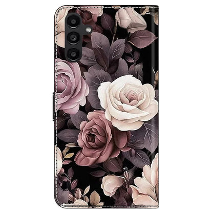 For Samsung Galaxy A24 4G (162.1 x 77.6 x 8.3mm) Case Pattern Print Leather Wallet Phone Cover