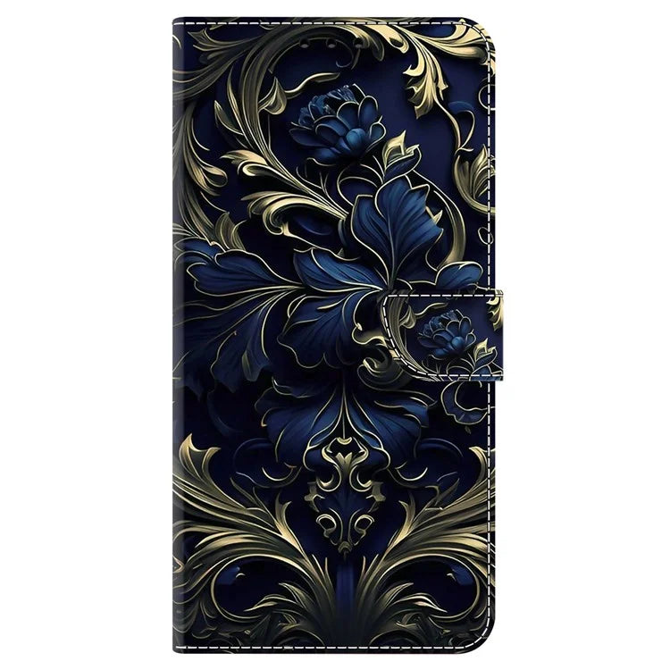 For Samsung Galaxy A24 4G (162.1 x 77.6 x 8.3mm) Case Pattern Print Leather Wallet Phone Cover