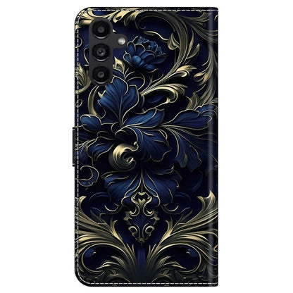 For Samsung Galaxy A24 4G (162.1 x 77.6 x 8.3mm) Case Pattern Print Leather Wallet Phone Cover