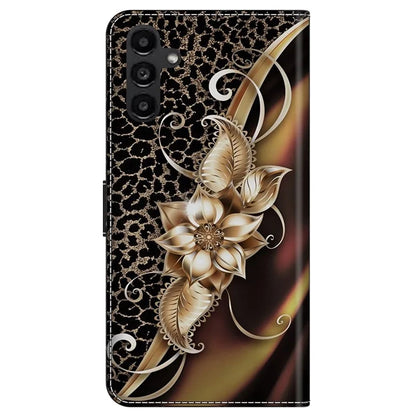 For Samsung Galaxy A24 4G (162.1 x 77.6 x 8.3mm) Case Pattern Print Leather Wallet Phone Cover