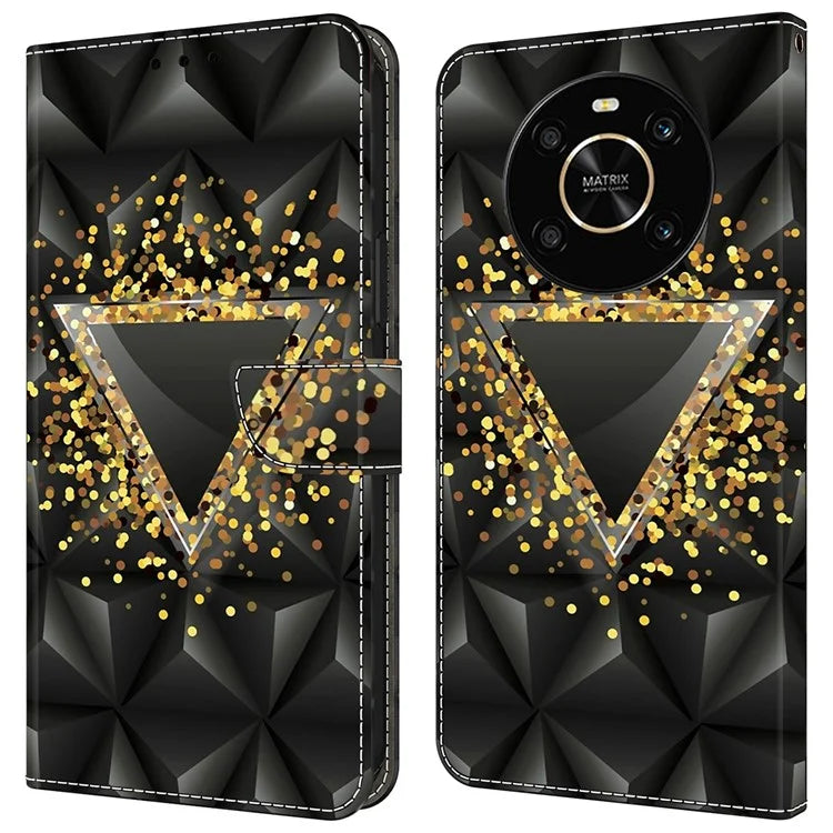 For Honor X9 5G Scratch-Resistant Mobile Phone Case Shockproof Pattern Wallet Stand Cover
