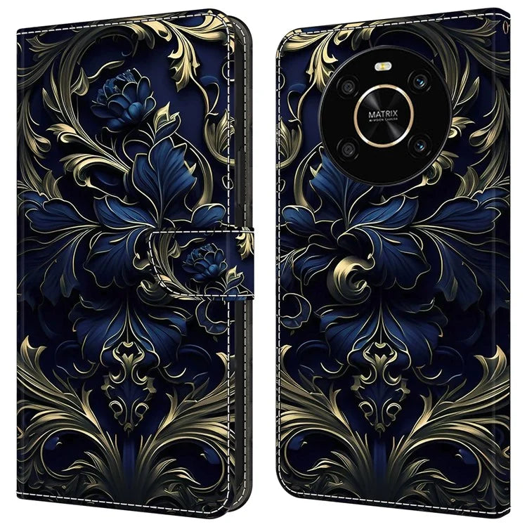 For Honor X9 5G Scratch-Resistant Mobile Phone Case Shockproof Pattern Wallet Stand Cover