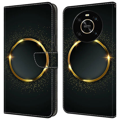 For Honor X9 5G Scratch-Resistant Mobile Phone Case Shockproof Pattern Wallet Stand Cover