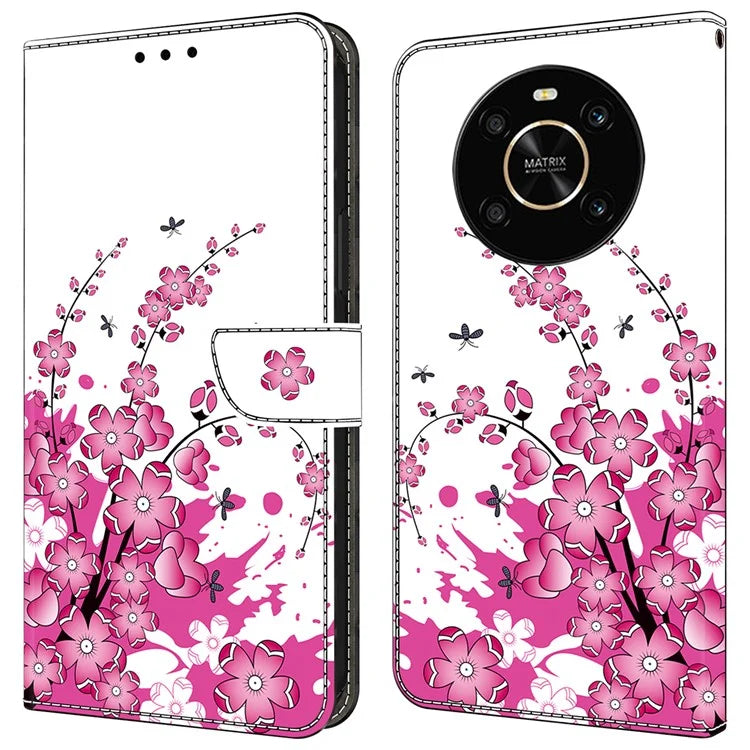 For Honor X9 5G Scratch-Resistant Mobile Phone Case Shockproof Pattern Wallet Stand Cover