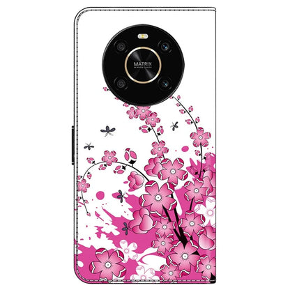 For Honor X9 5G Scratch-Resistant Mobile Phone Case Shockproof Pattern Wallet Stand Cover