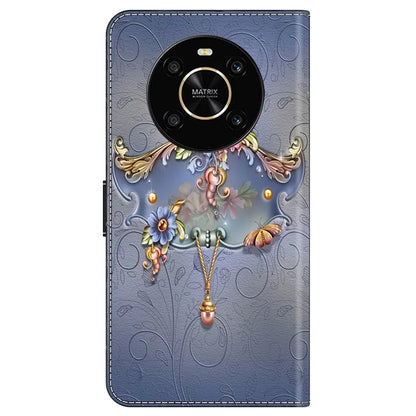 For Honor X9 5G Scratch-Resistant Mobile Phone Case Shockproof Pattern Wallet Stand Cover