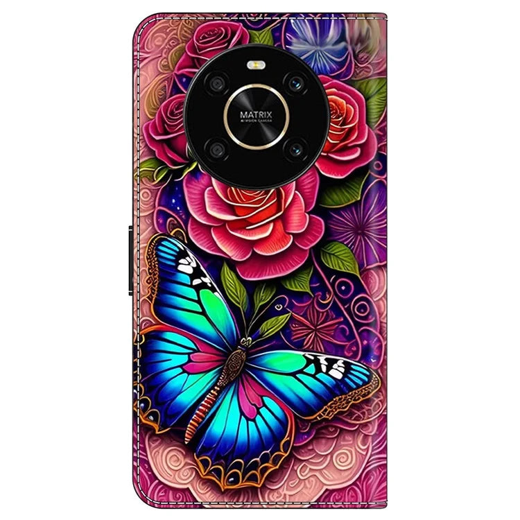For Honor X9 5G Scratch-Resistant Mobile Phone Case Shockproof Pattern Wallet Stand Cover