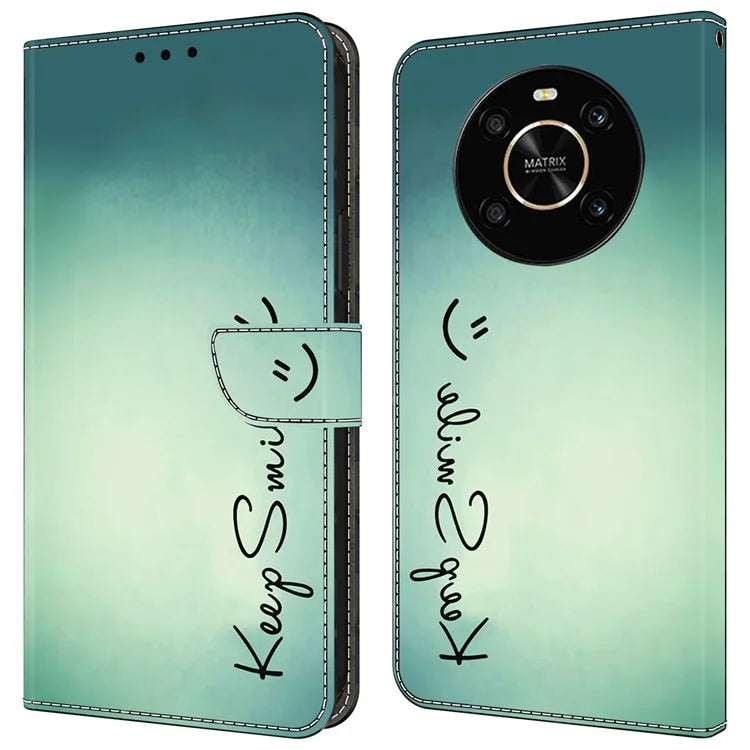 For Honor X9 5G Scratch-Resistant Mobile Phone Case Shockproof Pattern Wallet Stand Cover