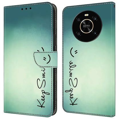 For Honor X9 5G Scratch-Resistant Mobile Phone Case Shockproof Pattern Wallet Stand Cover