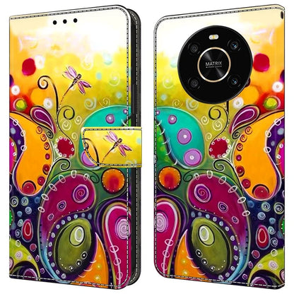 For Honor X9 5G Scratch-Resistant Mobile Phone Case Shockproof Pattern Wallet Stand Cover