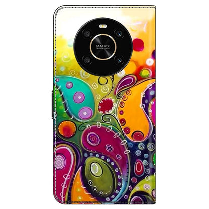 For Honor X9 5G Scratch-Resistant Mobile Phone Case Shockproof Pattern Wallet Stand Cover
