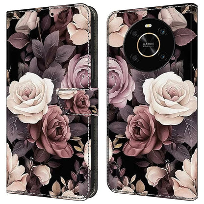 For Honor X9 5G Scratch-Resistant Mobile Phone Case Shockproof Pattern Wallet Stand Cover