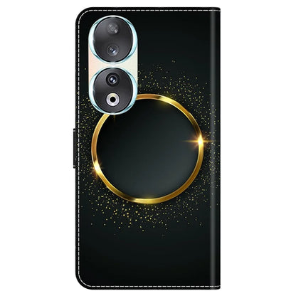 For Honor 90 Phone Case Pattern Print Magnetic Clasp Scratch-resistant Leather Cover