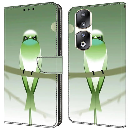 For Honor 90 Pro Case PU Leather Card Slots Phone Back Cover Pattern Printing Design